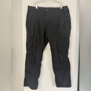 5.11 Tactical Men’s Black Cargo Pants size 42 rugged outdoor workwear comfort